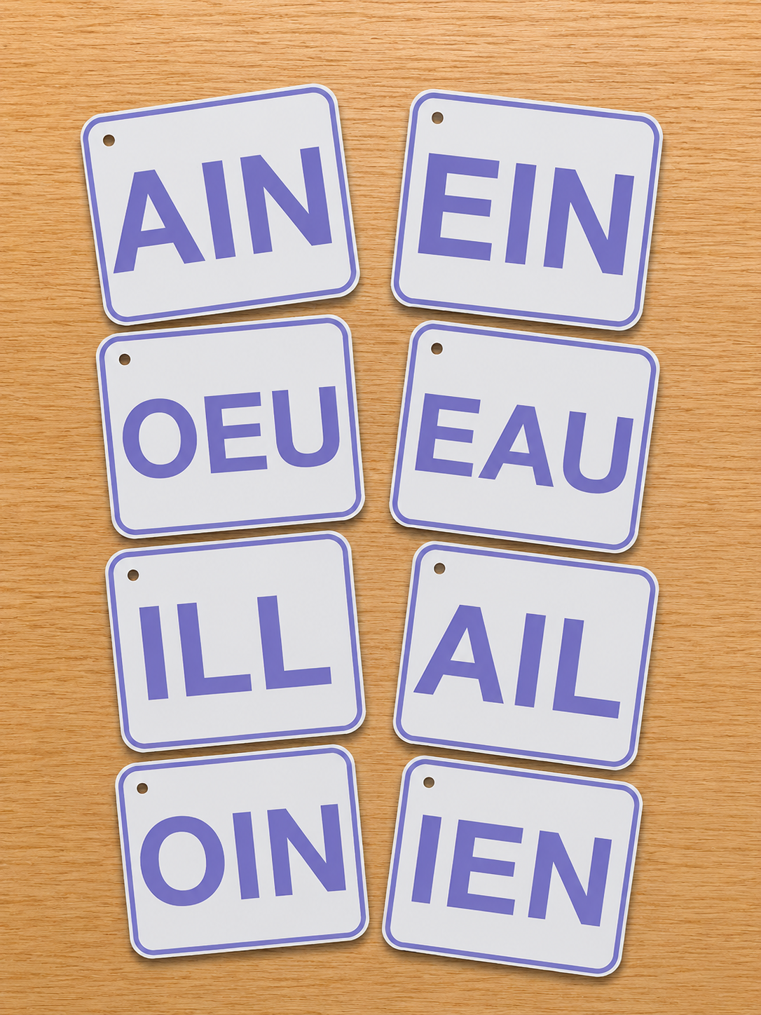 Cartes des sons - en Majuscule