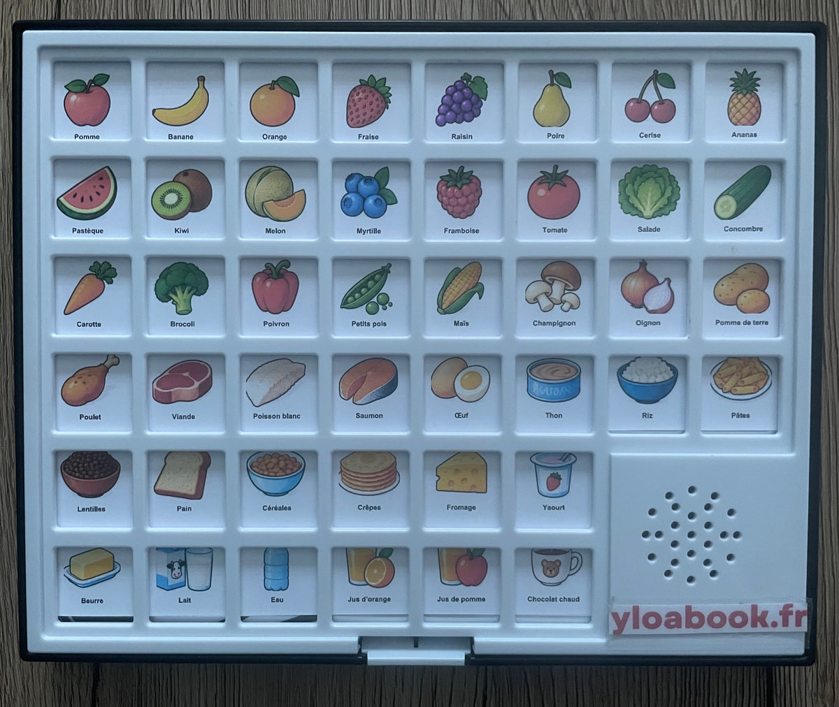 Pack Aliments et boissons – 44 pictogrammes PDF pour petit tableau parlant