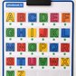 Étiquettes Alphabet A à Z – Lettres Colorées & Plastifiées (format 7x7 cm)