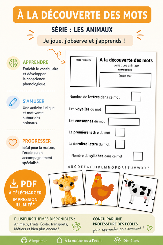 A la découverte des mots - Format PDF