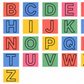 Étiquettes Alphabet A à Z – Lettres Colorées & Plastifiées (format 7x7 cm)
