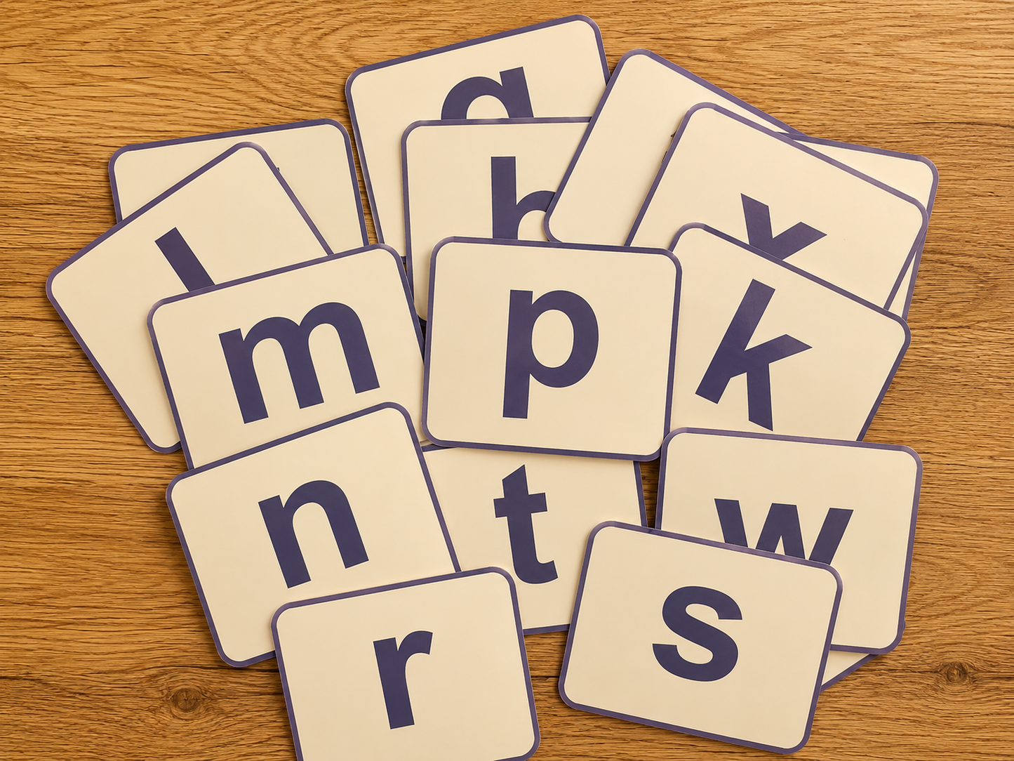Cartes des sons - en minuscule script