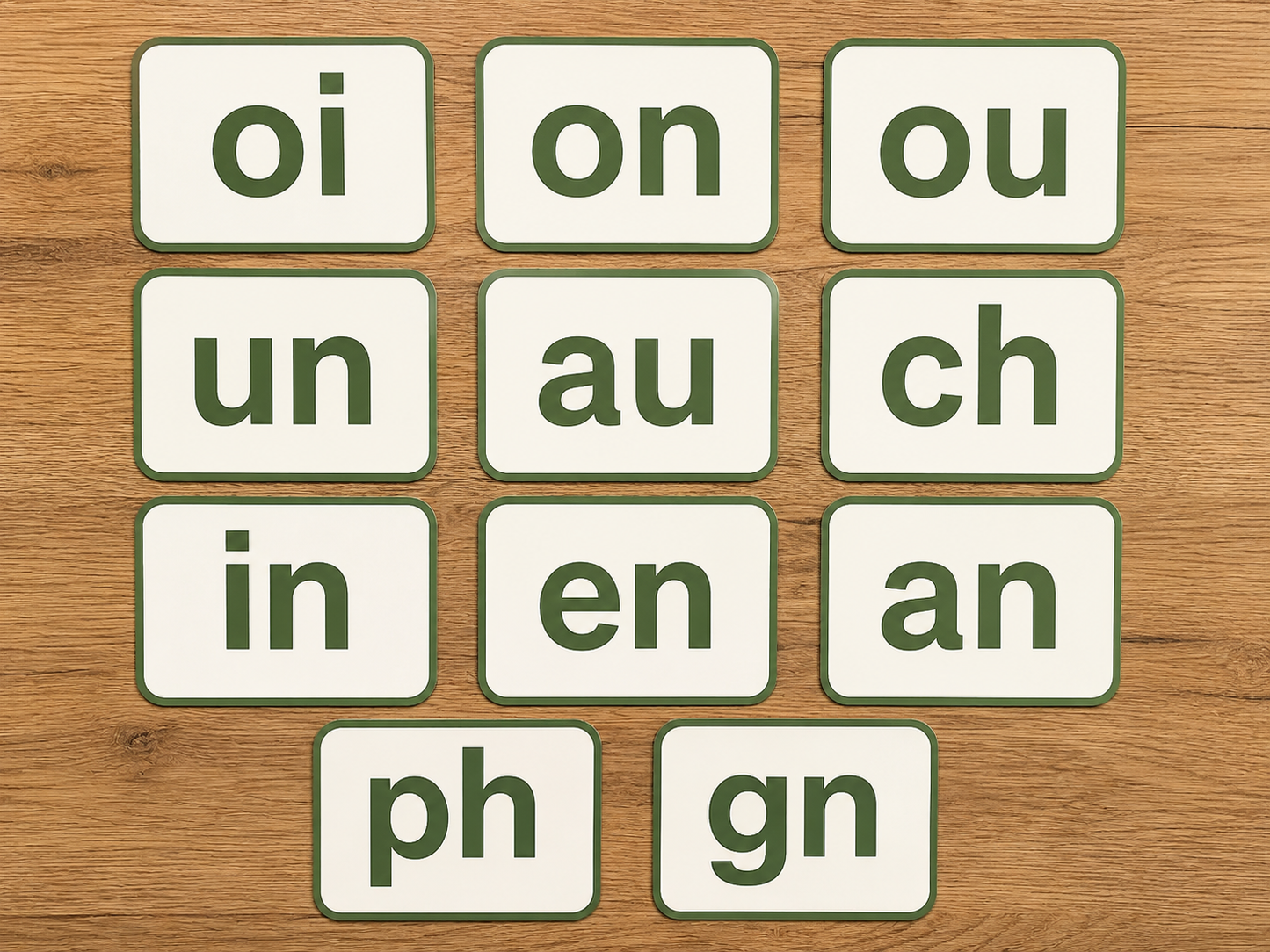 Cartes des sons - en minuscule script