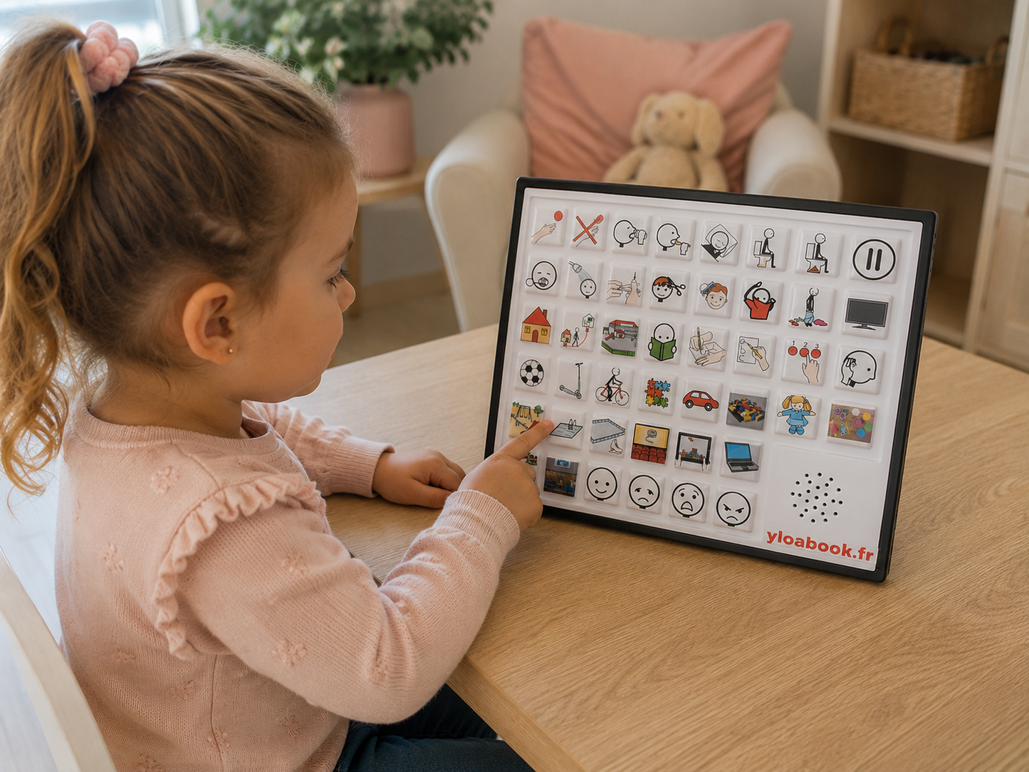 Le Petit Tableau Parlant – Tableau de communication sonore (44 pictogrammes)