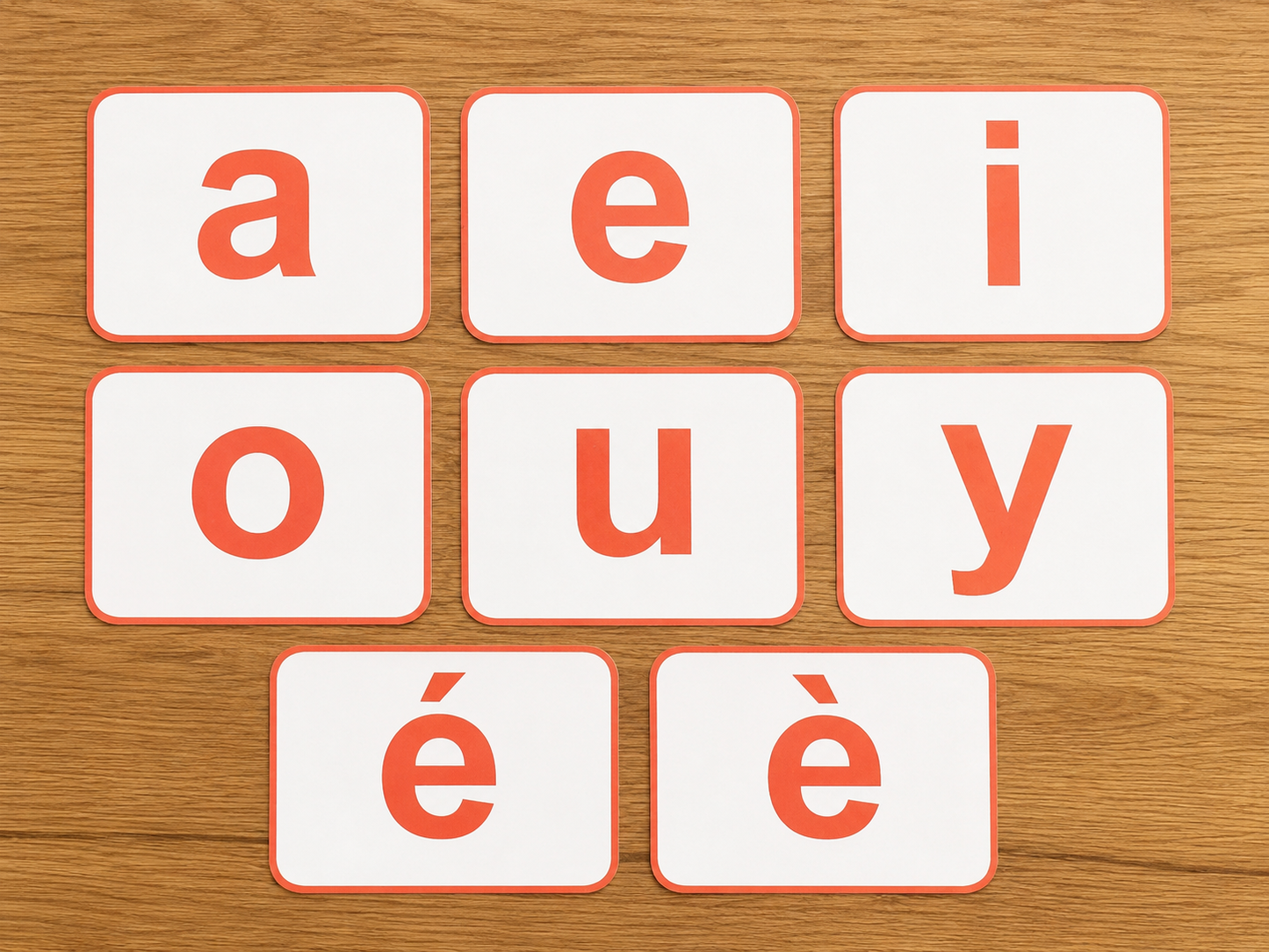 Cartes des sons - en minuscule script