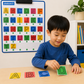 Étiquettes Alphabet A à Z – Lettres Colorées & Plastifiées (format 7x7 cm)