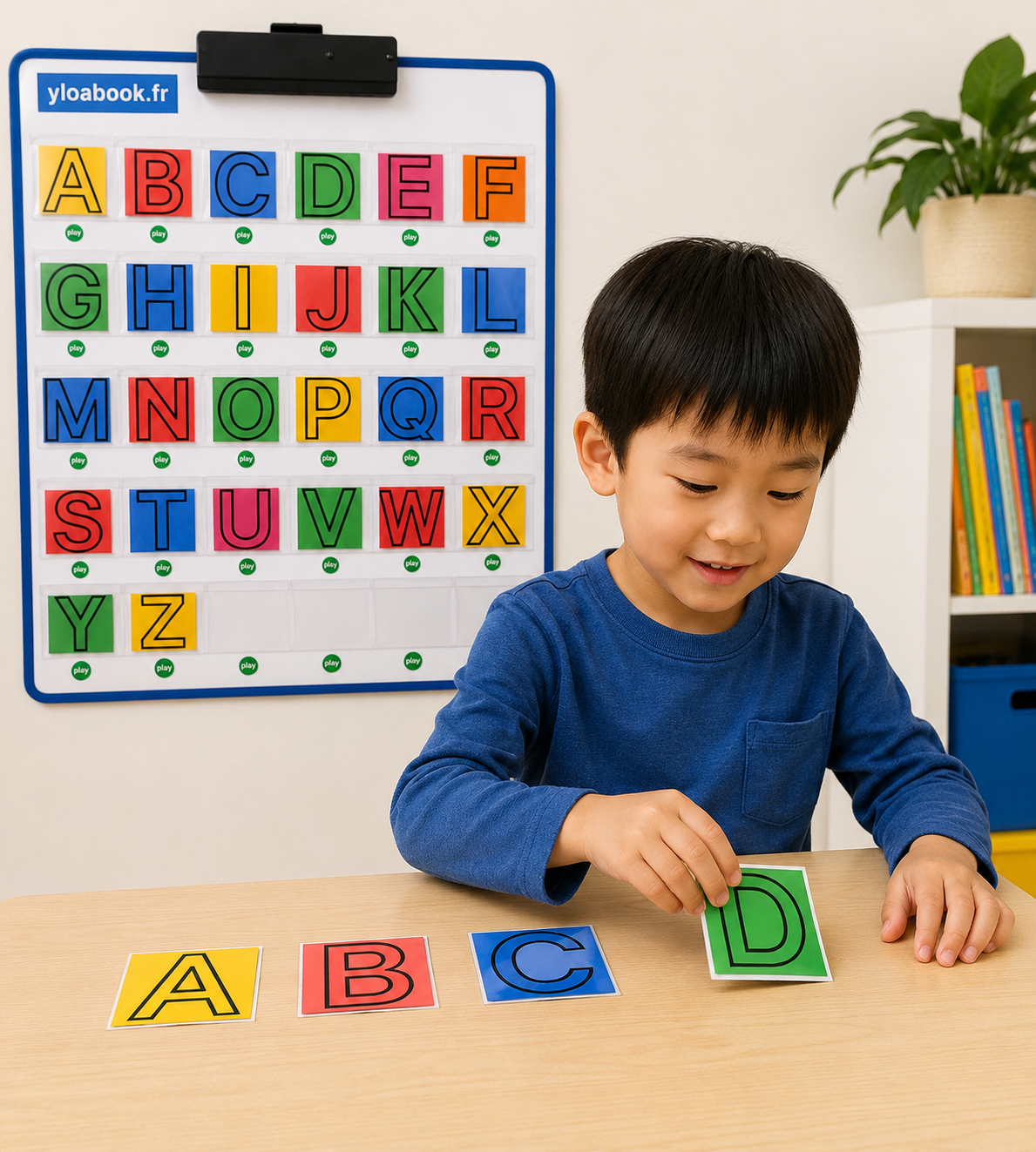 Étiquettes Alphabet A à Z – Lettres Colorées & Plastifiées (format 7x7 cm)