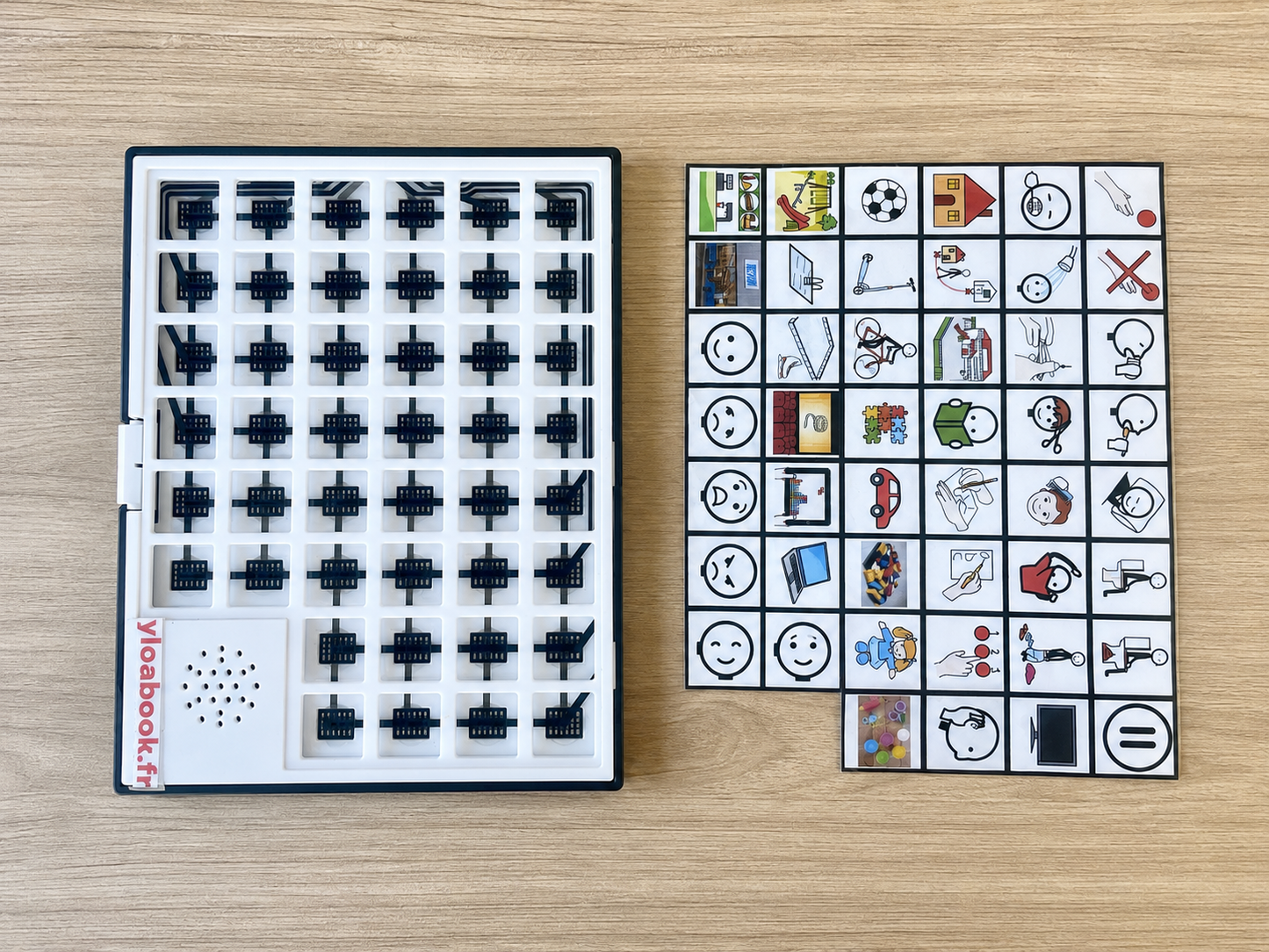Le Petit Tableau Parlant – Tableau de communication sonore (44 pictogrammes)