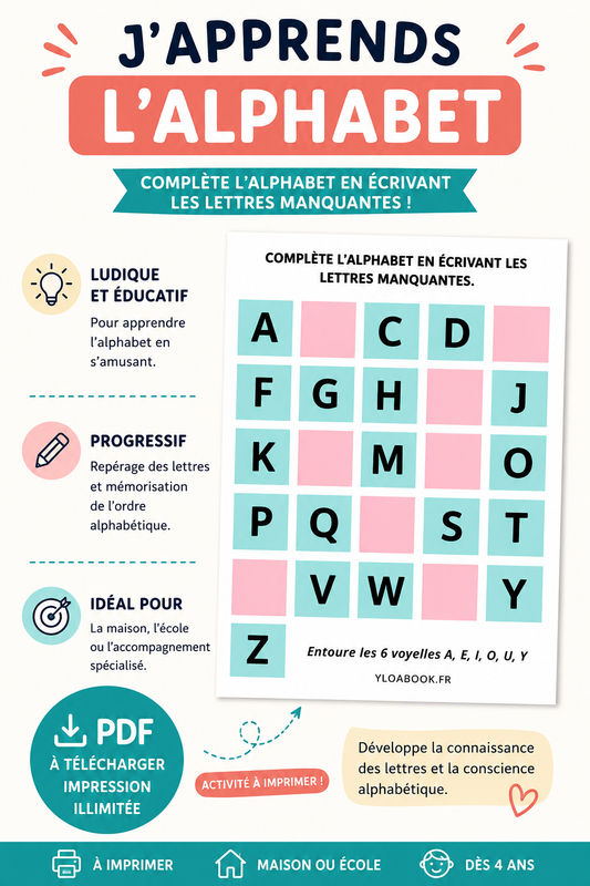 J'apprends l'alphabet - Format PDF