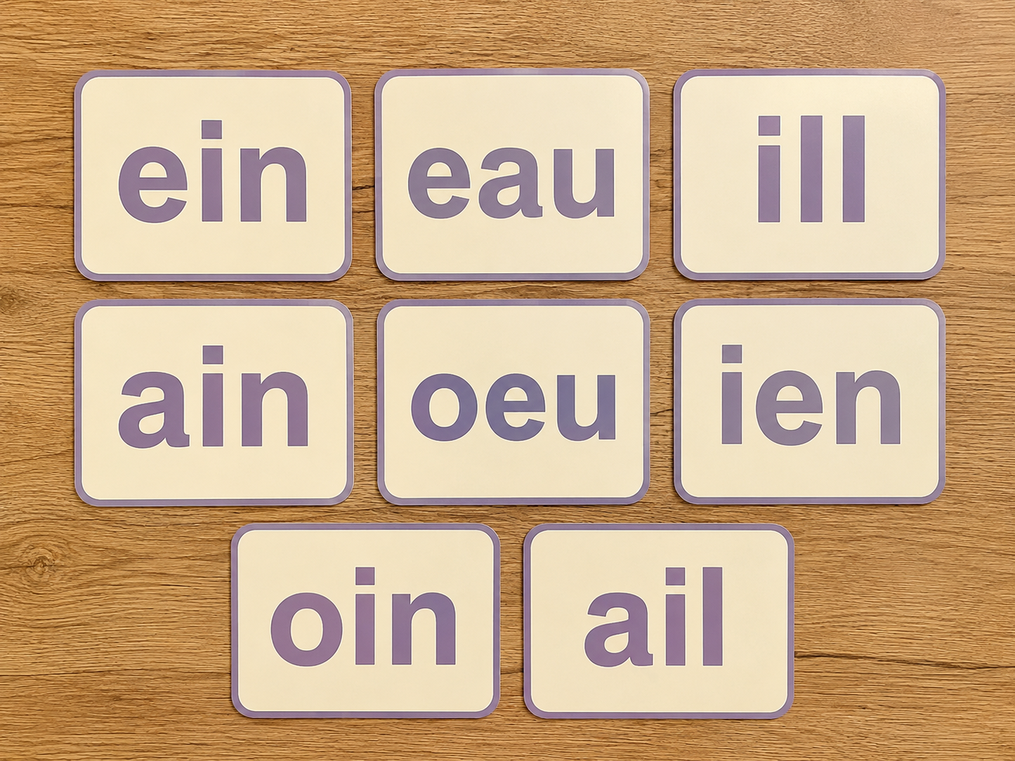 Cartes des sons - en minuscule script