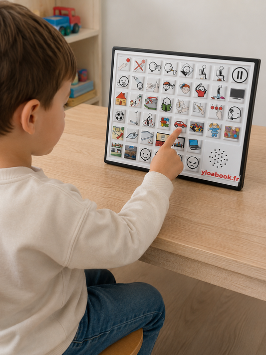 Le Petit Tableau Parlant – Tableau de communication sonore (44 pictogrammes)