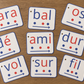 Cartes de lecture de mots
