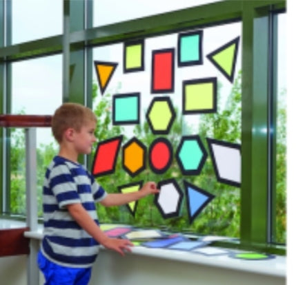 Lot de 12 formes géométriques colorées et scintillantes