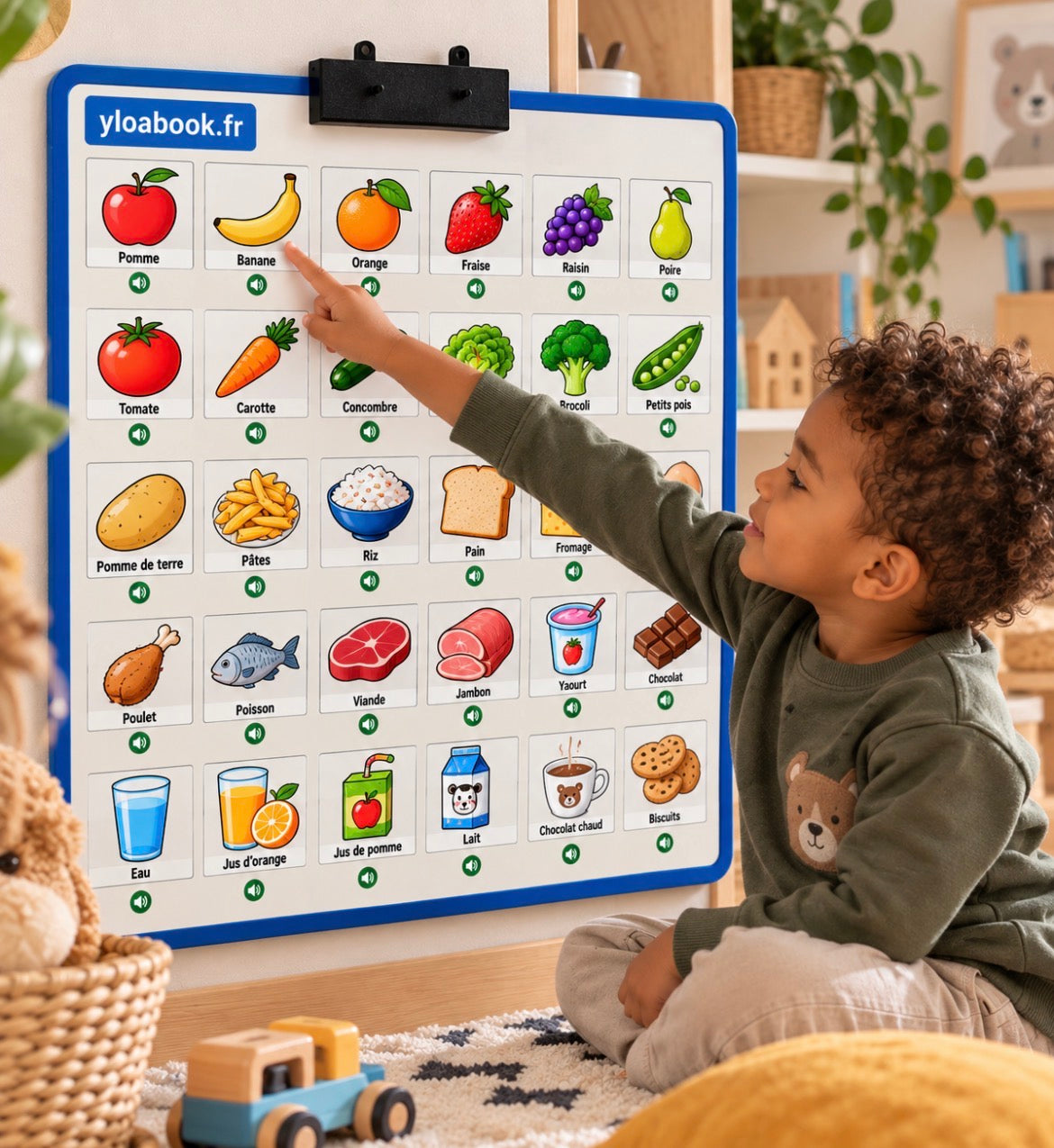 40 pictogrammes « Aliments et boissons » – PDF à imprimer | Compatible avec le grand tableau de communication parlant YLOABOOK
