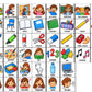 Pack PDF « École » – 44 pictogrammes à imprimer | Compatible avec le petit tableau de communication parlant
