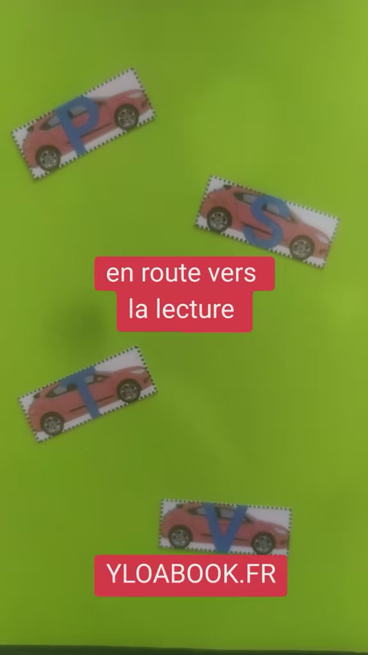 En route pour la lecture 🚗 – Support A4 plastifié + 13 voitures des sons